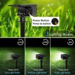 Tadyreal Solar Spot Lights Outdoor 10 Pack, [46 LED/3 Modes] Solar Landscape Spotlights Waterproof, 2-in-1 Auto On/Off Solar Powered Lights for Outside Yard Garden Wall Pathway(Cool White)