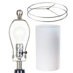 Qingmiao Modern Ceramic Table Lamp, Set of 2 - Navy Blue with Diamond Protrusions Texture, 25'' Nightstand Lamp for Bedroom Living Room, 3-Way Dimmable Included
