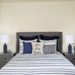 Qingmiao Modern Ceramic Table Lamp, Set of 2 - Navy Blue with Diamond Protrusions Texture, 25'' Nightstand Lamp for Bedroom Living Room, 3-Way Dimmable Included