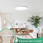 Brightever 4Pack LED Flush Mount Ceiling Light Fixture, 12 Inch 24W, Super Slim 0.67 Inch, 3200LM, Dimmable & 2700K-6500K 5 Color Selectable LED Ceiling Lights for Bedroom