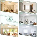 Brightever 4Pack LED Flush Mount Ceiling Light Fixture, 12 Inch 24W, Super Slim 0.67 Inch, 3200LM, Dimmable & 2700K-6500K 5 Color Selectable LED Ceiling Lights for Bedroom