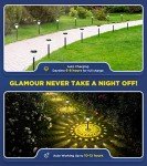 ornesign Ultra Bright Solar Outdoor Lights Decorative 10 Pack, 100% Faster Charge Solar Pathway Garden Lights Up to 12H Auto On/Off, Solar Lights Outdoor Waterproof for Walkway Yard Lawn