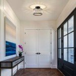 Pevfah Crystal Black Ceiling Light, Modern Semi Flush Mount Ceiling Lighting Fixture, Round Hallway Lighting Fixtures for Kitchen Entryway Bedroom Laundry Room, 1-Light, 9 Inch