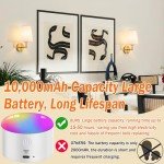 Wall Sconce Battery Operated Wall Light Fixure with Remote Control, Dimmable Battery Operated Wall Sconces Set Of Two, Indoor Wireless Wall Mounted Lamp with Rechargable Bulb For Bedroom Living Room (