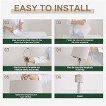 G-SAFAVA Modern Ceramic Table Lamps - Bedside Lamps Set of 2, White Tall Adjustable Lamps for Bedrooms & Living Room