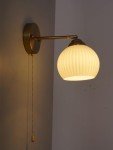 NDDSWM Gold Wall Sconce, mid Century Modern Sconce with Hand Pull Switch Indoor Wall Sconce for Bedroom Bedside Bathroom Kitchen Vanity Hallway Wall Mounted Light Fixture
