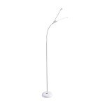 daylight Duo Floor Company Lamp LED-Eye Care-Anti glare-6,000 Kelvin-4 step dimmer-13.5W, White