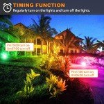 LED Flood Light Outdoor 30W, 300W Equivalent 3000LM Smart RGB Landscape Lighting with APP Control, DIY Scenes - Timing - Warm White 2700K - Color Changing Uplight, IP66, US Plug MELPO(4 Pack)