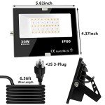 LED Flood Light Outdoor 30W, 300W Equivalent 3000LM Smart RGB Landscape Lighting with APP Control, DIY Scenes - Timing - Warm White 2700K - Color Changing Uplight, IP66, US Plug MELPO(4 Pack)