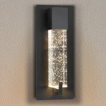 WOSHITU LED Wall Sconce Light: 11 Inch Black Modern Sconces Wall Lighting 3000K Dimmable Crystal Wall Lamps Indoor Bathroom Sconce Wall Mount Light Fixtures for Living Room Bedroom Hallway