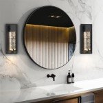WOSHITU LED Wall Sconce Light: 11 Inch Black Modern Sconces Wall Lighting 3000K Dimmable Crystal Wall Lamps Indoor Bathroom Sconce Wall Mount Light Fixtures for Living Room Bedroom Hallway