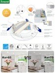 zouzai 12 Pack 6 Inch 5CCT Ultra-Thin LED Recessed Ceiling Light with Junction Box, 2700K/3000K/3500K/4000K/5000K Selectable, 12W Eqv 110W,Dimmable, led can Lights- ETL and Energy Star Certified