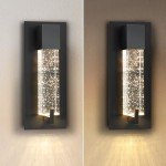 WOSHITU LED Wall Sconce Light: 11 Inch Black Modern Sconces Wall Lighting 3000K Dimmable Crystal Wall Lamps Indoor Bathroom Sconce Wall Mount Light Fixtures for Living Room Bedroom Hallway