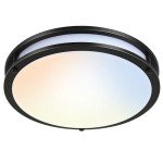 16 inch Dimmable LED Flush Mount Ceiling Light, Oil Rubbed Bronze, 36W, 2200LM, 2.7/3/3.5/4K/5K Adjustbale, 120°Light Angle, CRI80, Ceiling Lamp for Bedroom, Kitchen, Office, Garage, ETL Listed