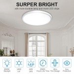 DINGLILIGHTING 6Pack LED Flush Mount Ceiling Light: 12 inch Super Slim Dimmable & 5CCT (2700-6000K) Kitchen Lighting Fixtures Ceiling - 24W White Low Profile Ceiling Lamp for Bedroom Garage Hallway
