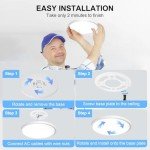 DINGLILIGHTING 6Pack LED Flush Mount Ceiling Light: 12 inch Super Slim Dimmable & 5CCT (2700-6000K) Kitchen Lighting Fixtures Ceiling - 24W White Low Profile Ceiling Lamp for Bedroom Garage Hallway