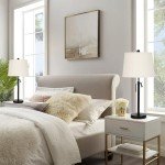 Bedside Table Lamps Set of 2: Tall Black Table Lamps for Living Room End Table | Height Adjustable 3-Way Dimmable Nightstand Lamp with Pull Chain Switch Modern Lamps for Bedroom Office(Bulbs Included)