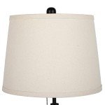 Bedside Table Lamps Set of 2: Tall Black Table Lamps for Living Room End Table | Height Adjustable 3-Way Dimmable Nightstand Lamp with Pull Chain Switch Modern Lamps for Bedroom Office(Bulbs Included)
