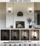 7Degobii Dimmable Wall Lights for Bedroom Modern Black Indoor LED Hallway Sconces Corner Light 12" Inch Height 12W 4000K Bedside Stair Sconces Wall Lighting Lamps 110V AC.