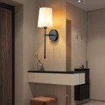 Battery Operated Wall Sconce Set Of Two with Remote Control, Indoor Not Hardwired Dimmable Battery Operated Wall Sconce Light Fixture with Fabric Linen Shade For Bedroom Living Room, Bulb Included ( C