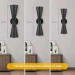 Modern Black Wall Sconces Set of 2 Up and Down Indoor Wall Sconces Mid Century Indoor Wall Light Fixture Hardwired Wall Mounted Lamp for Living Room Bathroom Bedroom Hallway 13 Inch