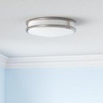hykolity 16 inch Dimmable LED Flush Mount Ceiling Light Fixture, Brushed Nickel, 36W, 2200LM, 2.7/3/3.5/4K/5K Adjustbale, 120°Light Angle, CRI80, Ceiling Lamp for Bedroom, Kitchen, Office, ETL Listed