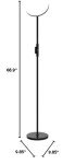 JOOFO Floor Lamp,30W/2400LM Sky LED Modern Torchiere 3 Color Temperatures Super Bright-Tall Standing Pole Light with Remote & Touch Control for Living Room,Bed Room,Office (Black)