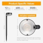 Ahaorigin 8 Pack Solar Pathway Lights Outdoor, 12 Brighter LED Solar Lights Outdoor Waterproof, Up to 12 Hrs Modern Path Light for Yard Garden Walkway Driveway Lawn (8 Pack)