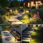 Ahaorigin 8 Pack Solar Pathway Lights Outdoor, 12 Brighter LED Solar Lights Outdoor Waterproof, Up to 12 Hrs Modern Path Light for Yard Garden Walkway Driveway Lawn (8 Pack)