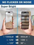 12 Pack Ultra-Thin LED Recessed Ceiling Light, 6000K LED, 12W Eqv, High Brightness 1050LM (6 Inch Can Light, Recessed Lighting)