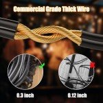Lakumu Outdoor String Lights 96FT(48×2), Commercial Grade Heavy Duty Patio Light with Dimmable S14 Shatterproof LED Bulbs, Linkable Waterproof Bistro Lights for Outside Deck Backyard Cafe Market