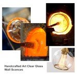 Ymlii Indoor Wall Sconce, Black and Gold Wall Light Fixture with 4.9 Inches Clear Glass Shade, Bathroom Vanity Lights, Wall Lamp for Living Room, Bedroom, Hallway
