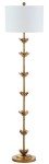 Safavieh FLL4003A Lighting Collection Landen Leaf 63.5" Antique Gold Floor Lamp, Metal