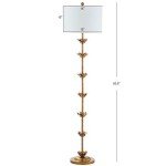 Safavieh FLL4003A Lighting Collection Landen Leaf 63.5" Antique Gold Floor Lamp, Metal