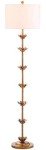 Safavieh FLL4003A Lighting Collection Landen Leaf 63.5" Antique Gold Floor Lamp, Metal