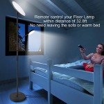 Dimunt Floor Lamp LED Floor Lamps for Living Room Bright Lighting, 27W/2000LM Main Light and 7W/350LM Side Reading Lamp, Adjustable 3 Colors Tall Lamp with Remote & Touch Control