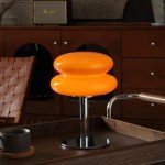 Glivpny Mushroom Lamp for Bedroom,Mid Century Modern Lamp for Nightstand, Dimmable Retro Egg Tart Bedside Lamps,Home Decor Ambient Lighting Aesthetic Cute Lamps for Living Room (Orange)