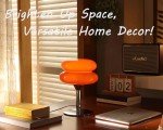 Glivpny Mushroom Lamp for Bedroom,Mid Century Modern Lamp for Nightstand, Dimmable Retro Egg Tart Bedside Lamps,Home Decor Ambient Lighting Aesthetic Cute Lamps for Living Room (Orange)