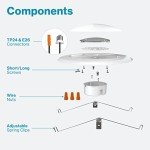 Sunco 24 Pack 5/6â€ LED Disk Lights Flush Mount Ceiling Light Fixture Recessed 5000K Daylight, 100W Equivalent 15W, 1050LM, Dimmable Low Profile Surface Mount ETL & Energy Star Listed.