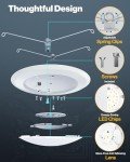 Sunco 24 Pack 5/6â€ LED Disk Lights Flush Mount Ceiling Light Fixture Recessed 5000K Daylight, 100W Equivalent 15W, 1050LM, Dimmable Low Profile Surface Mount ETL & Energy Star Listed.