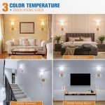 NIORSUN Battery Operated Wall Sconce Set of 2,Gold Rechargeable Wall Lights with 5200mAh Dimmable Bulbs and Remote,10 Colors Wireless Wall Lamps for Bedroom Living Room Hallway
