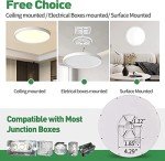 6PK 12 Inch LED Flush Mount Ceiling Light, 24W, 2520LM, 3000K/4000K/6000K CCT Selectable, Round Flat Panel Light Low Profile Ceiling Light Fitures for Hallway, Kitchen, Bedroom, Laundry Room
