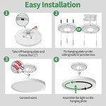6PK 12 Inch LED Flush Mount Ceiling Light, 24W, 2520LM, 3000K/4000K/6000K CCT Selectable, Round Flat Panel Light Low Profile Ceiling Light Fitures for Hallway, Kitchen, Bedroom, Laundry Room