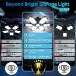 2 Pack Deformable LED Garage Lights, 150W