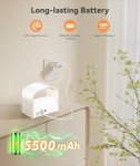 4 Pack Motion Sensor Wall Sconce, 5500mAh - Wall Light with Remote Control - Dimmable 3 Color Changing Light Fixture - Rechargeable Battery Operated Wall Mounted Lights - LED Indoor Wall Lamp, White