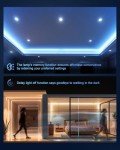 VARICART Recessed Lighting 6 inch RGBCW Color Changing Canless LED Recessed Ceiling Lights Dimmable with Remote Control, 16W 1500 Lumen, Flicker Free, Memory, 3 Modes, Delayed Off, ETL, 6 Pack