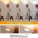 OUTON Floor Lamp, 30W/3000LM LED Modern Torchiere Sky Lamp, Super Bright Dimmable Standing Tall Lamp with 4 Color Temperatures, Remote Touch Control, Timer for Living Room Bedroom Office, Silver Grey