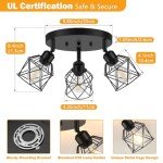 Adjustable 3-Light Farmhouse Ceiling Light Fixture