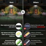 daphino 2500LM Solar Lights Outdoor with Motion Sensor,3 Head 270° Wide Angle Street Area Lights,IP65 Waterproof Security Lighting with 3 Modes(Non-Remote,2 Pcs)