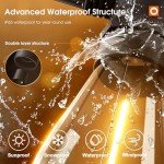 addlon 100FT LED Outdoor String Lights with Edison Shatterproof Bulbs, Heavy-Duty and Weatherproof Strand, Commercial Grade Patio Lights, Decorative for Garden or Patio, Black